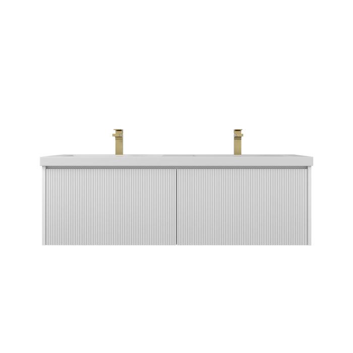 Hokku Designs Annaliya 60'' Wall Mounted Double Bathroom Vanity with